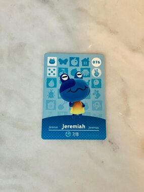 Animal Crossing Amiibo Card Series 1 Jeremiah 076 Never Scanned New Horizon MINT